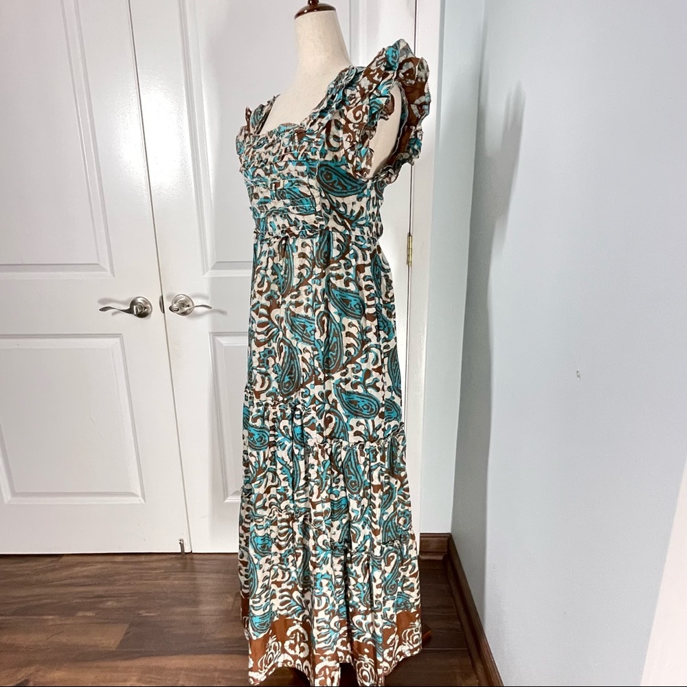 House of Harlow 1960 Teal Brown open back dress size XS NWT - Picture 12 of 15